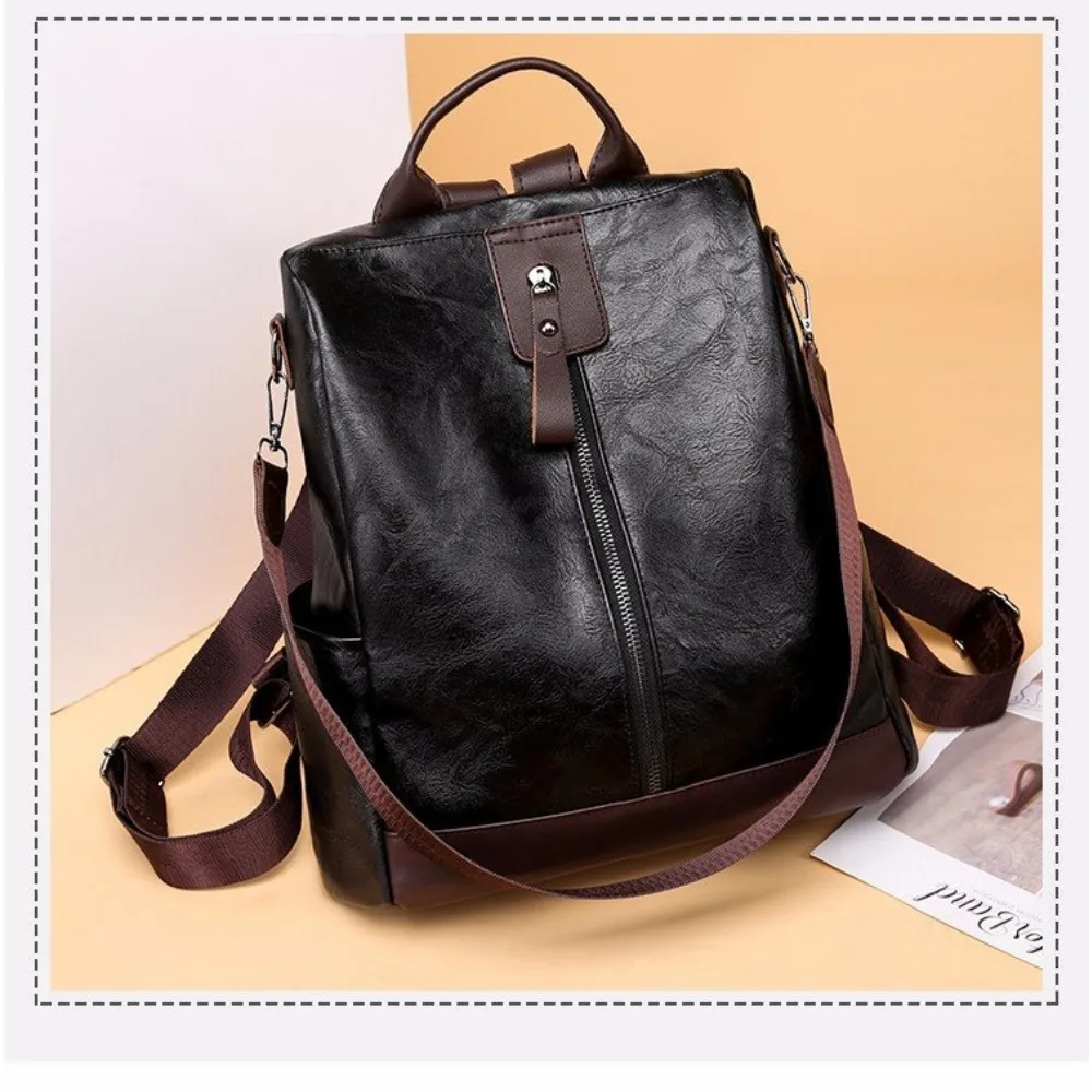 New Simple Fashion Backpack for Women Retro Trend Personality Advanced Texture Multi Functional Versatile Comfortable Backpack