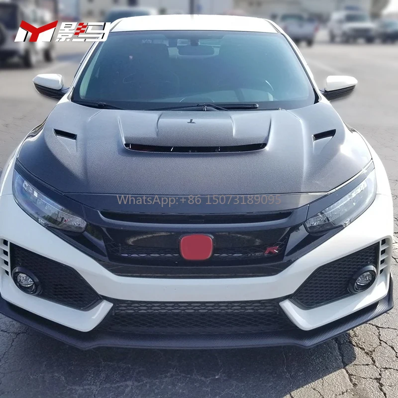 

New Carbon Fiber Engine Cover for Honda 10th Generation for Civic VARTS Style Front Hood