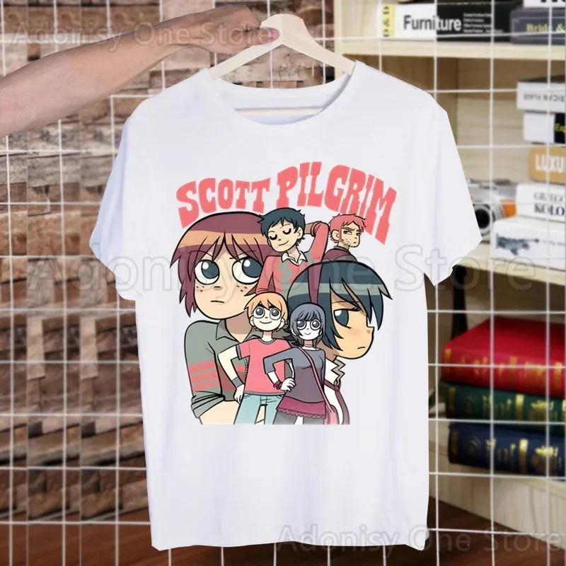 Scott Pilgrim Men\'s Casual Printing Men\'s T-shirt High-fashioned Short-sleeved T-shirt Men Shirt T Shirt