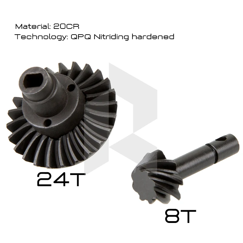 Rhino Hardened Overdrive Portal Axle Shafts Gears For Axial Capra Offset Axles (VP) CNC Full Upgrade Kit