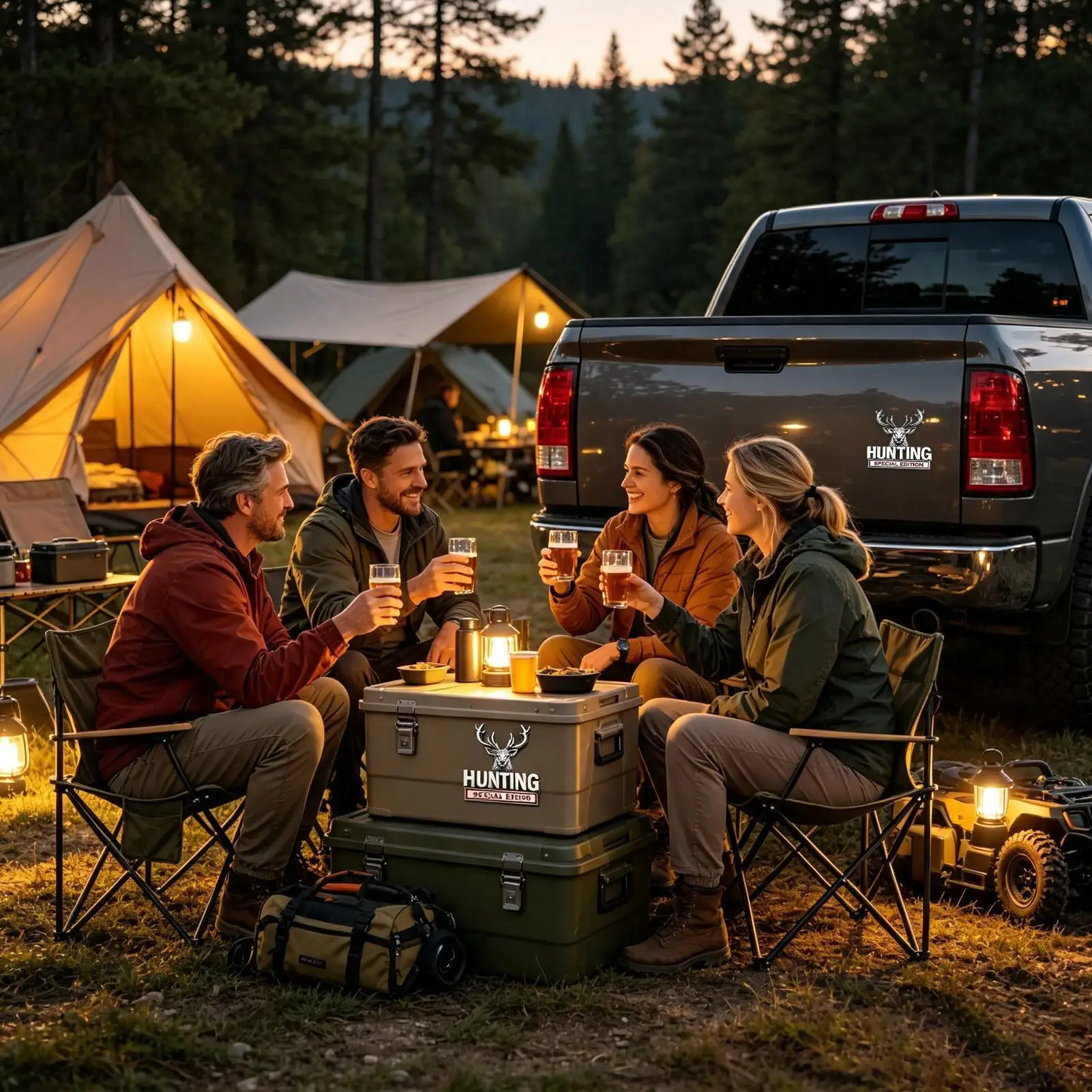 Car Badge All-Weather Easy Install Decoration Stag Head Vehicles Emblem 3D Decal For Sedan SUV Truck Commuting Travel Road Trips