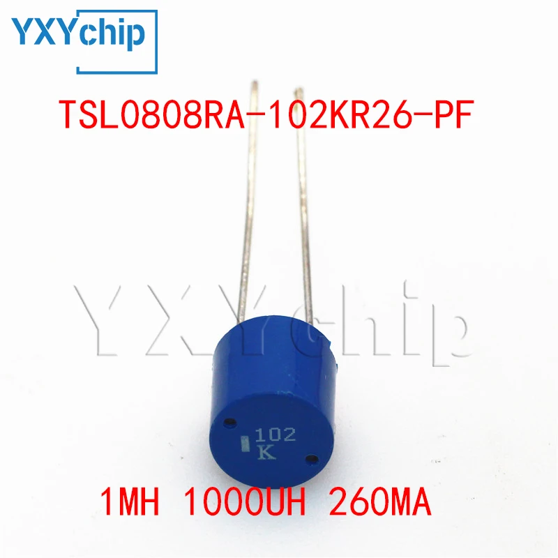 10PCS 8*8 1MH 1000UH TSL0808RA-102KR26-PF 260MA DIP WIREWOUND POWER INDUCTORS CYLINDRICAL TYPE NEW ORIGINAL