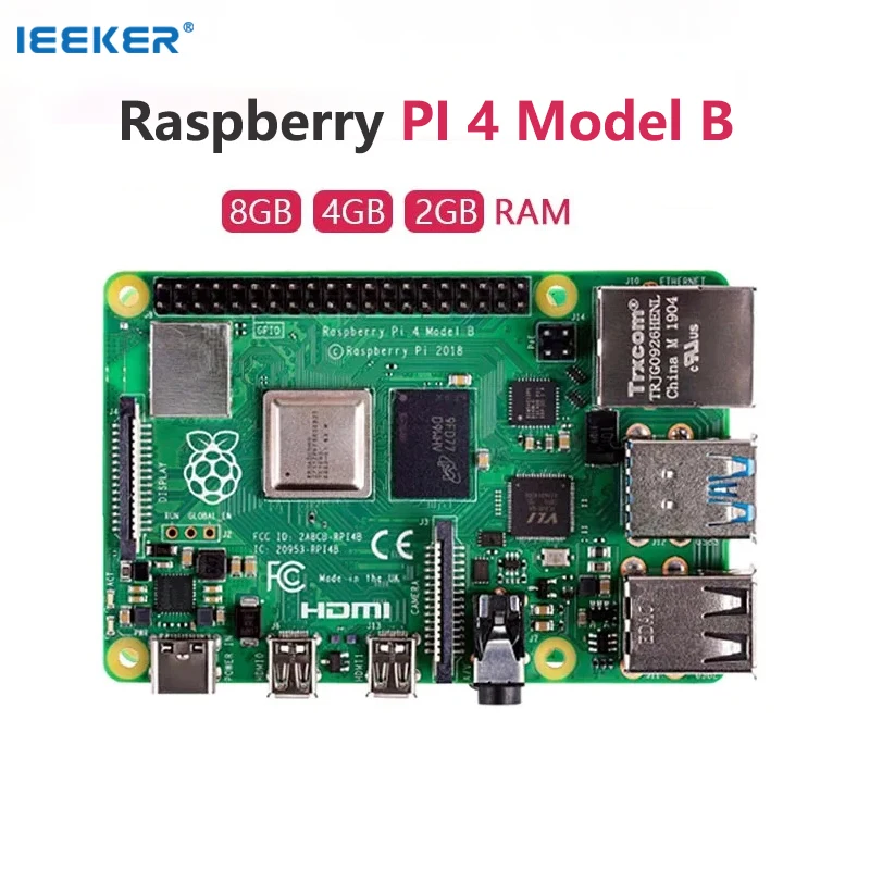 

Original Raspberry PI 4 Module B Development Board 1G 2G 4G 8G RAM 64-bit 1.5GHz Quad-core CPU Support WIFI Bluetooth 5.0 Board