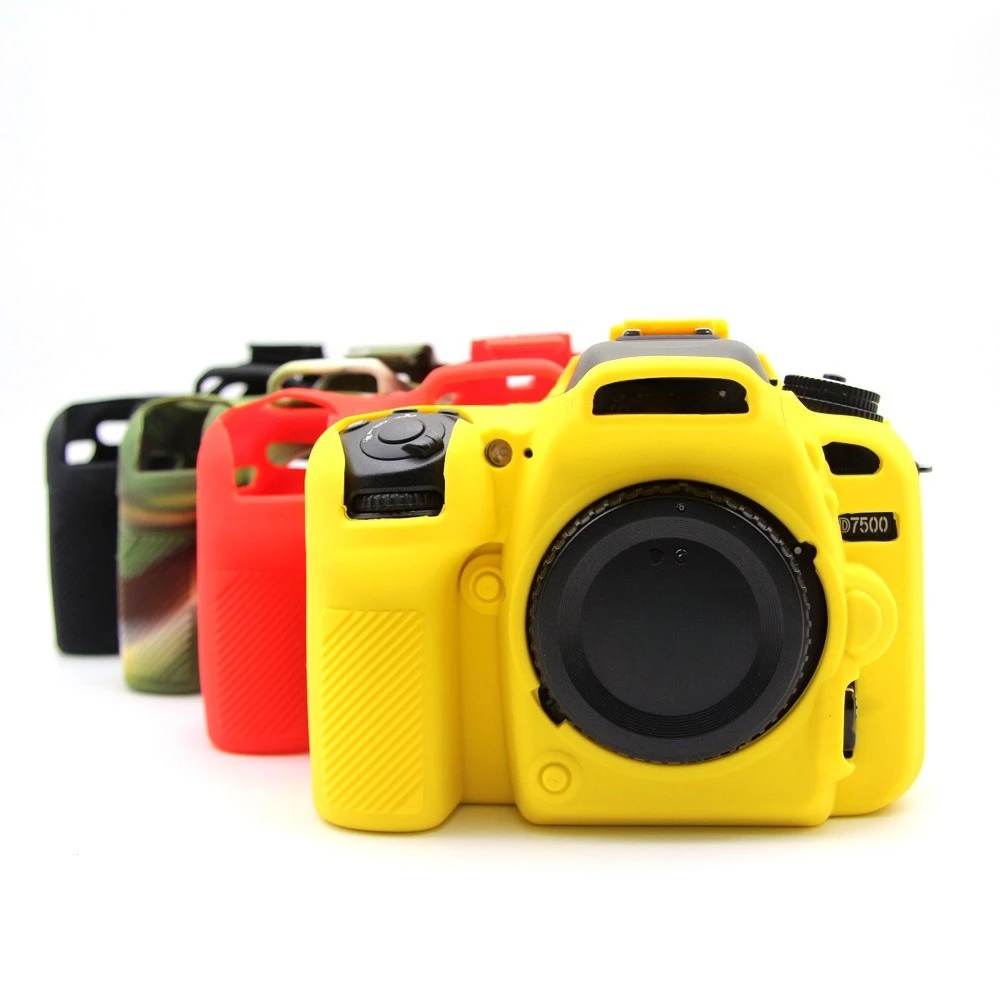 Silicone Case For Nikon D7500 SLR Camera bag D7500 Protective case, photography soft case bag cover +1PCS Free Tempered Film view 5