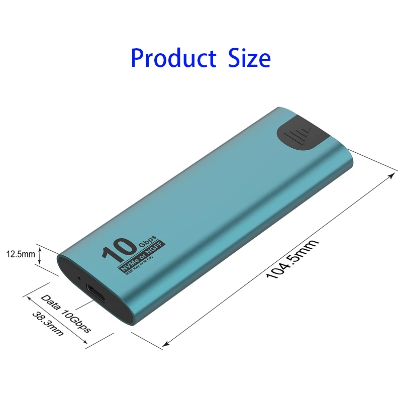 Корпус SSD NVME NGFF Высокоскоростной внешний жесткий диск Корпус M2 NVMe Корпус адаптера Корпус жесткого диска M.2 M-key SSD Корпус 10G