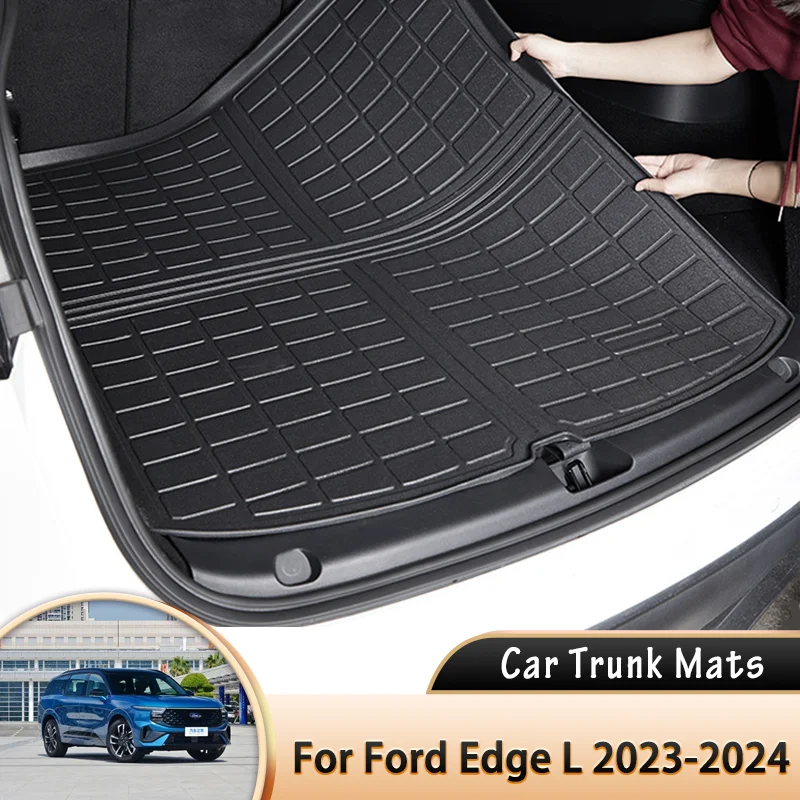 

EVA Car Boot Liner Cargo Rear Trunk Mats Luggage Floor Carpet Tray Waterproof Pads Accessories for Ford Edge L CDX706 2023 2024