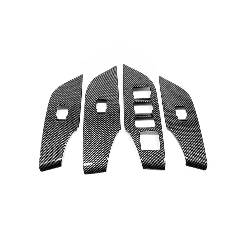 For Toyota RAV4 2019 2020 ABS plastic LHD Car Door Window glass Lift Control Switch Panel Cover Trim Car accessories 4PCS