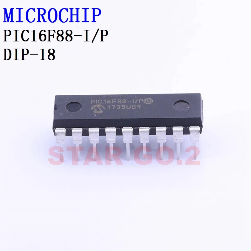 5PCSx PIC16F88-I/P DIP-18 MICROCHIP Microcontroller