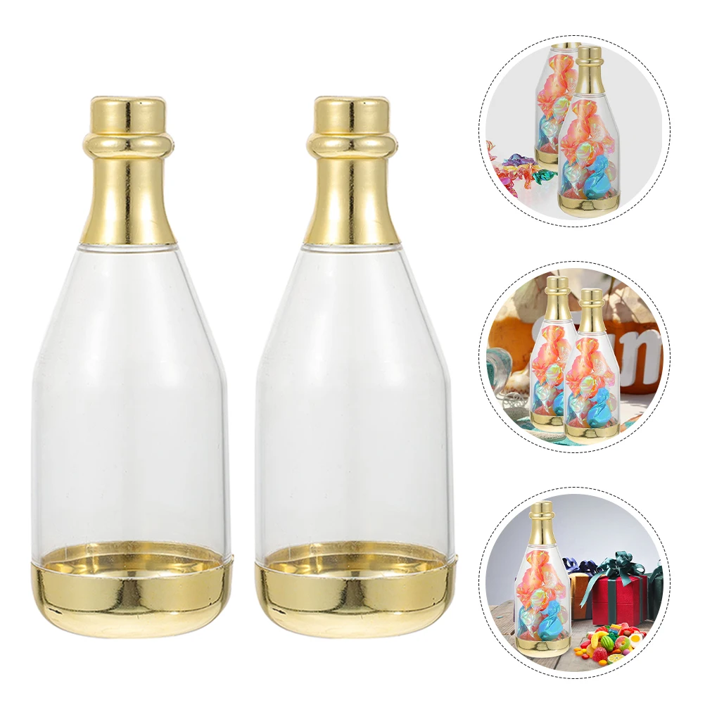 

30pcs Bottle Candy Boxes Wedding Party Favors Mini Shaped Treat Containers for Birthday Baby Shower Events Gold