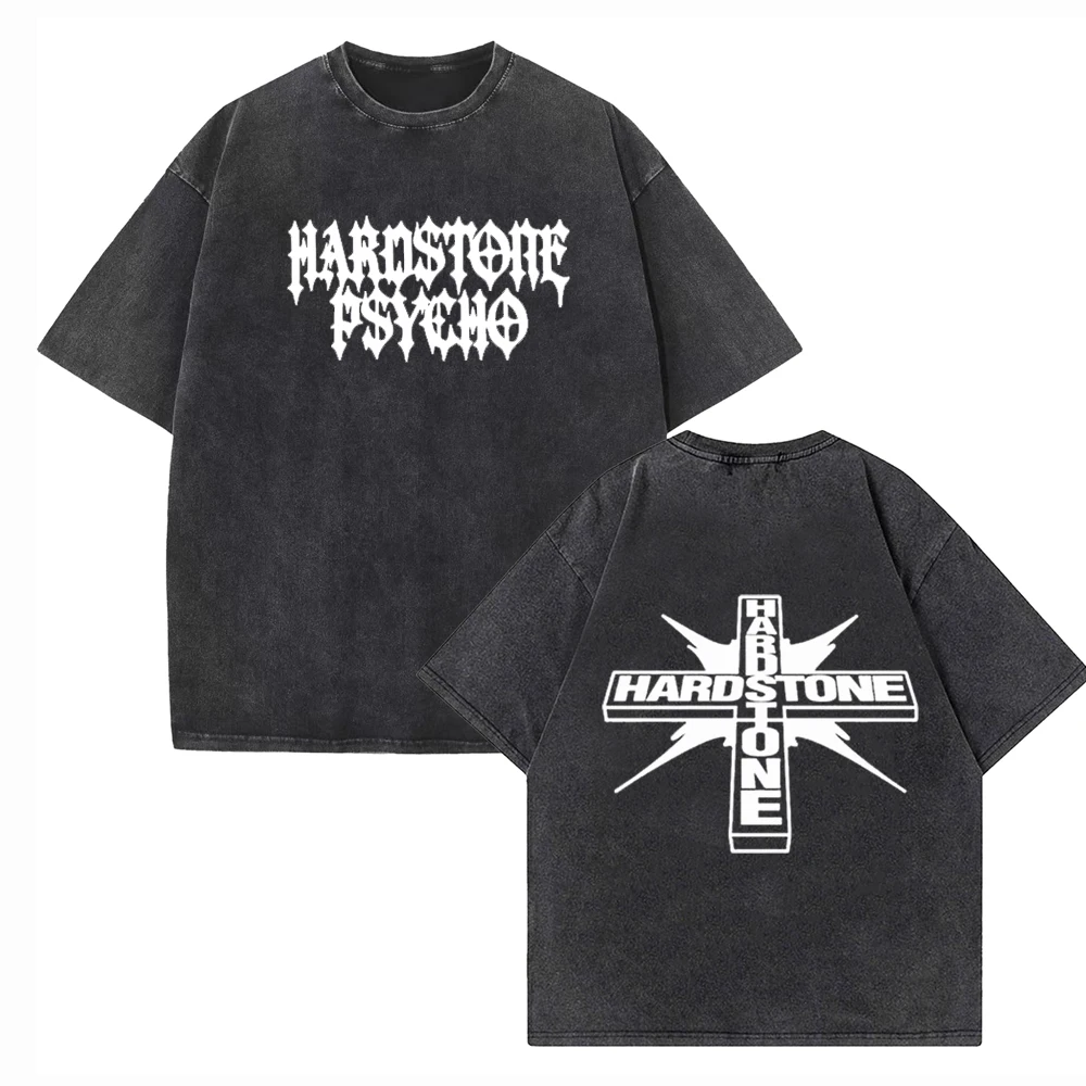 ドントールバーハードストーンpsycho-半袖コットンTシャツ,ヴィンテージ原宿Tシャツ,ファンギフト,ラウンドネック,夏,2024