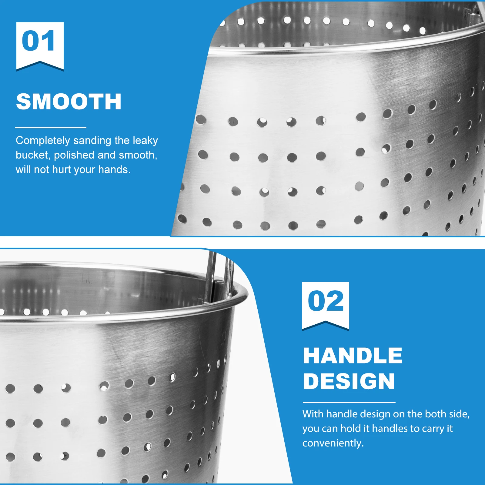 

Stainless Steel Crawfish Pot Seafood Boil Stock Strainer Lobsters Basket Insert Crab Ollas Inoxidable Shrimp