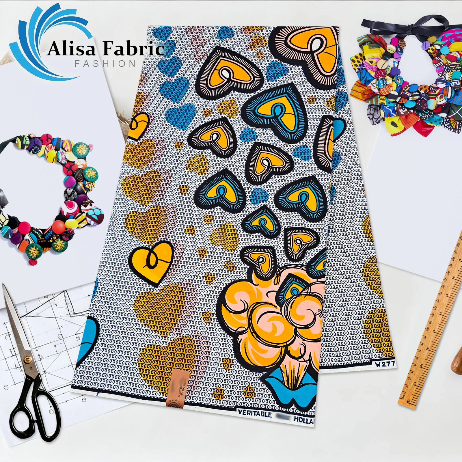 

2025 High quality holland african wax print fabric 6 yards ankara fabric real wax print 100% cotton for sewing