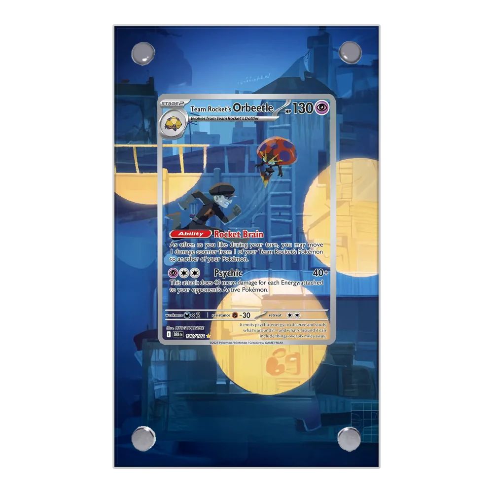 Kotak Pajangan Kartu Koleksi Pokemon Zacian Salamence Scouting Extended Art Display Case Extended Painting Psa Anime Display Rack (Tidak Termasuk)