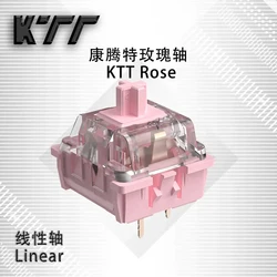 KTT Rose Switch Linear 63g 5pin MX switch for Mechanical Keyboard Factory Lubed Pink PC PA POM