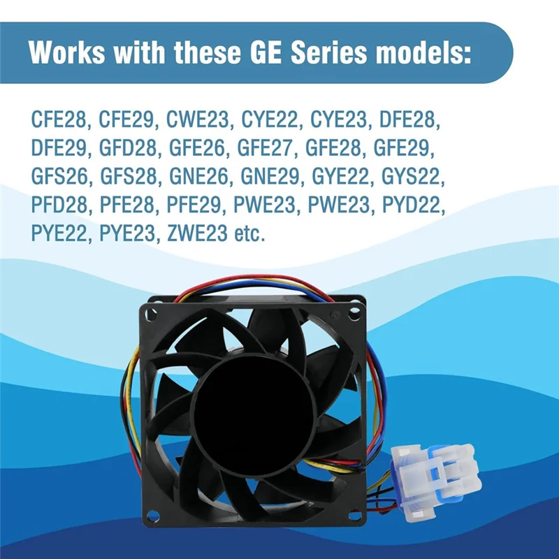 A74G-WR60X26866 محرك مروحة تبخير الثلاجة المطور، يستبدل V80E14MS2A3-57A611&WR60X26030، يناسب موديلات GE