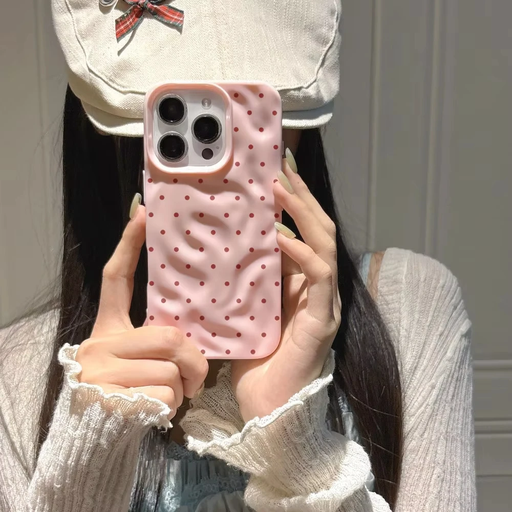 韓国製シンプル無地水玉模様iPhoneケース iPhone  - Phone Cases Polka Dot のレビューと価格