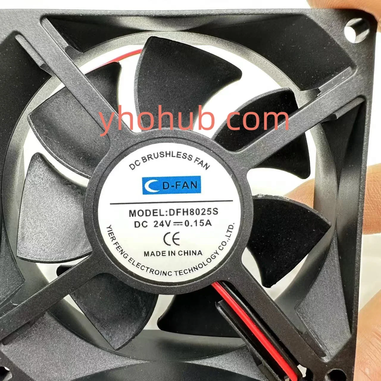 D-FAN DFH8025S DC 24 V 0,15 A 80 x 80 x 25 mm 2-Draht-Server-Lüfter