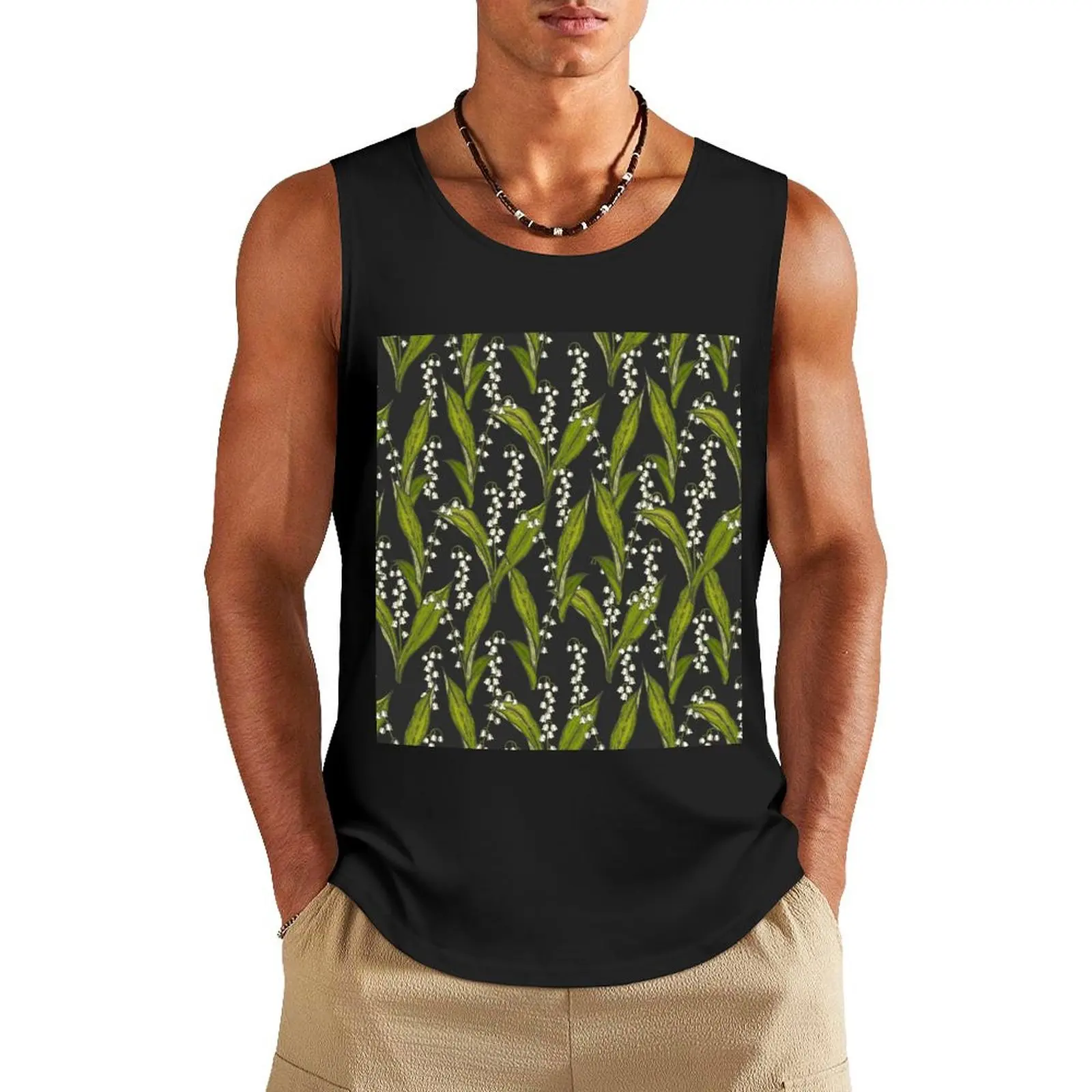 Lilies of the valley Tank Top gym clothing men sports clothes for men t-shirts man