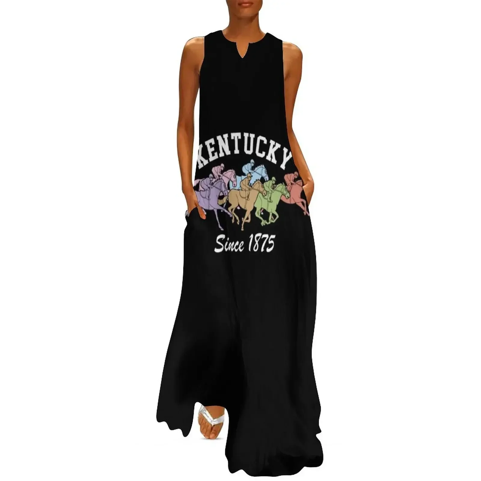 

Derby Retro Kentucky Since 1875 Tee Funny Horse Race Vintage Long Dress loose summer dress summer dresses women 2025 Dress