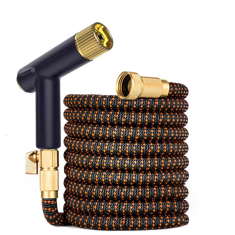 

25FT-100FT Expandable Garden Hose with High-Pressure Nozzle Flexible Water Pipe for Gardening and Outdoor Cleaning