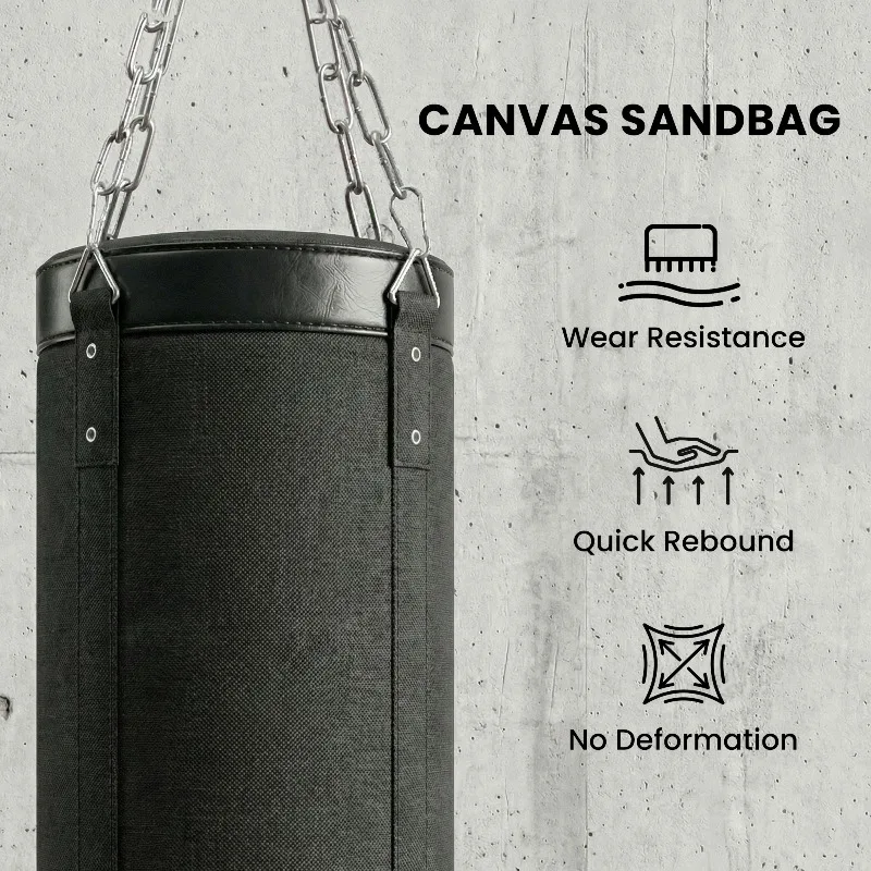 Freestanding Punching Bag Stand with Adjustable Height Heavy Duty Steel Frame Boxing Stand for Home Gym Unfilled Canvas Bag view 5