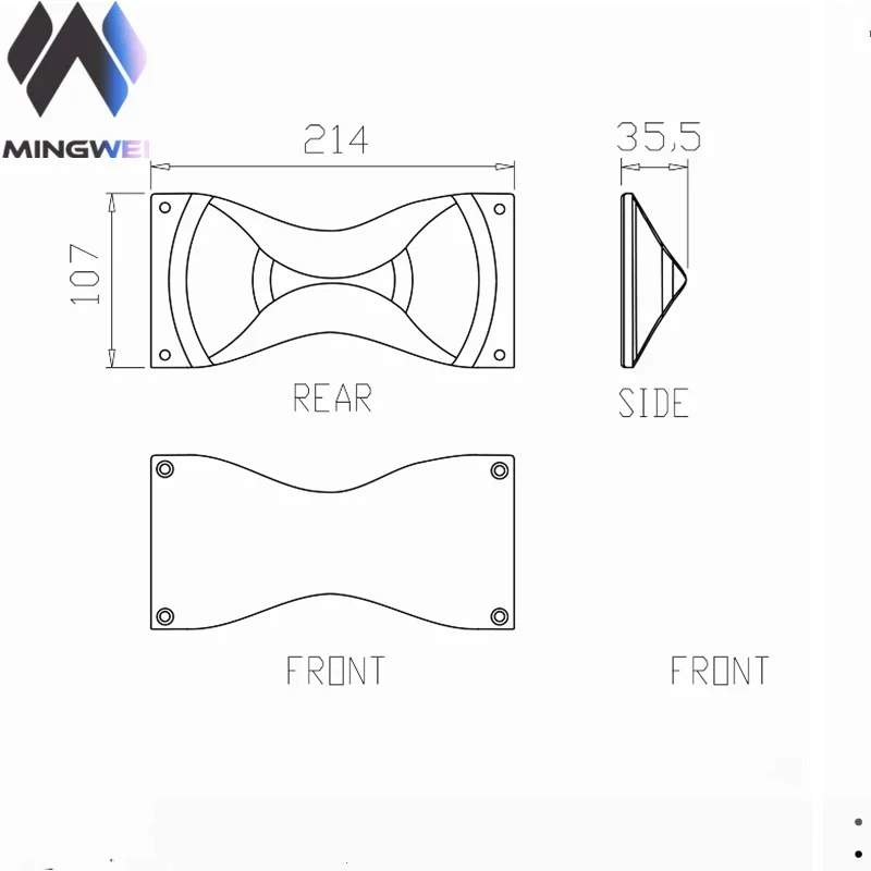 MW Audio 8" Phasenstecker 214x107x35,5mm, Aluminium-Kugel-Phasenkorrektor für Pro-Audio-Mitteltöner-Upgrade – Detail 1