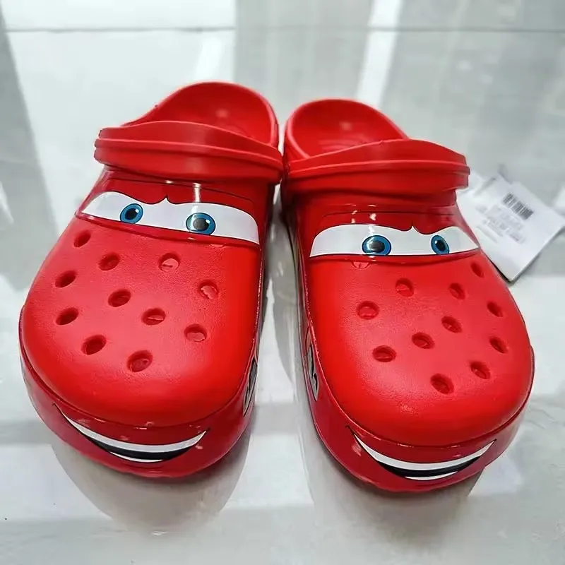 

Disney Mcqueens Pixar Cartoon Solid Waterproof Slippers Outdoor Sand Sandals Casual Breathable Ankle-wrap Eva Adult Shoes Gift
