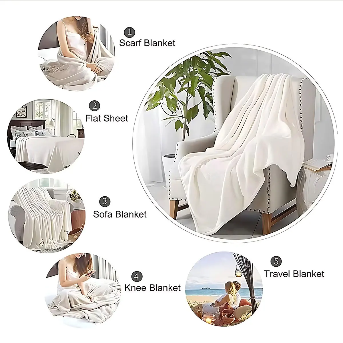 Cozy Home colorful summer print Beach Towel Blanket, Soft Throw Blanket for Beach, Travel, Nap Time and Sofa Decor with Stylish Printed Design view 6