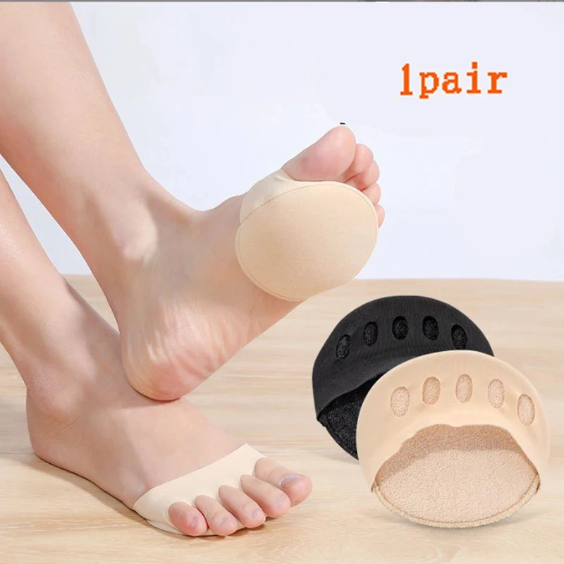 1/4pairs Five Toes Forefoot Pads for Women High Heels Half Insoles Foot Pain Care Absorbs Shock Socks Toe Pad Massaging Toe Pad