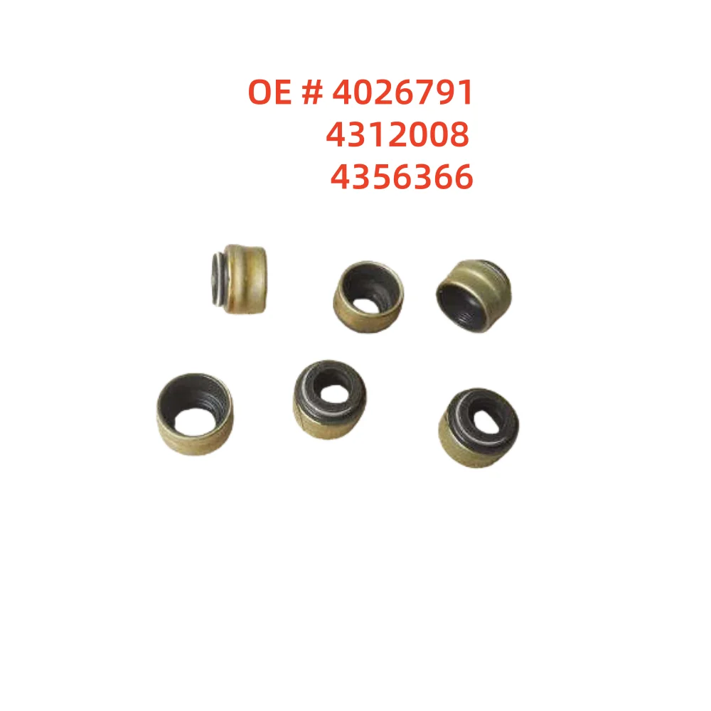 High quality New 4PCS 4026791 4312008 4356366 Valve Stem Seal For Cummins ISX475 15L ISX ISX15 QSX