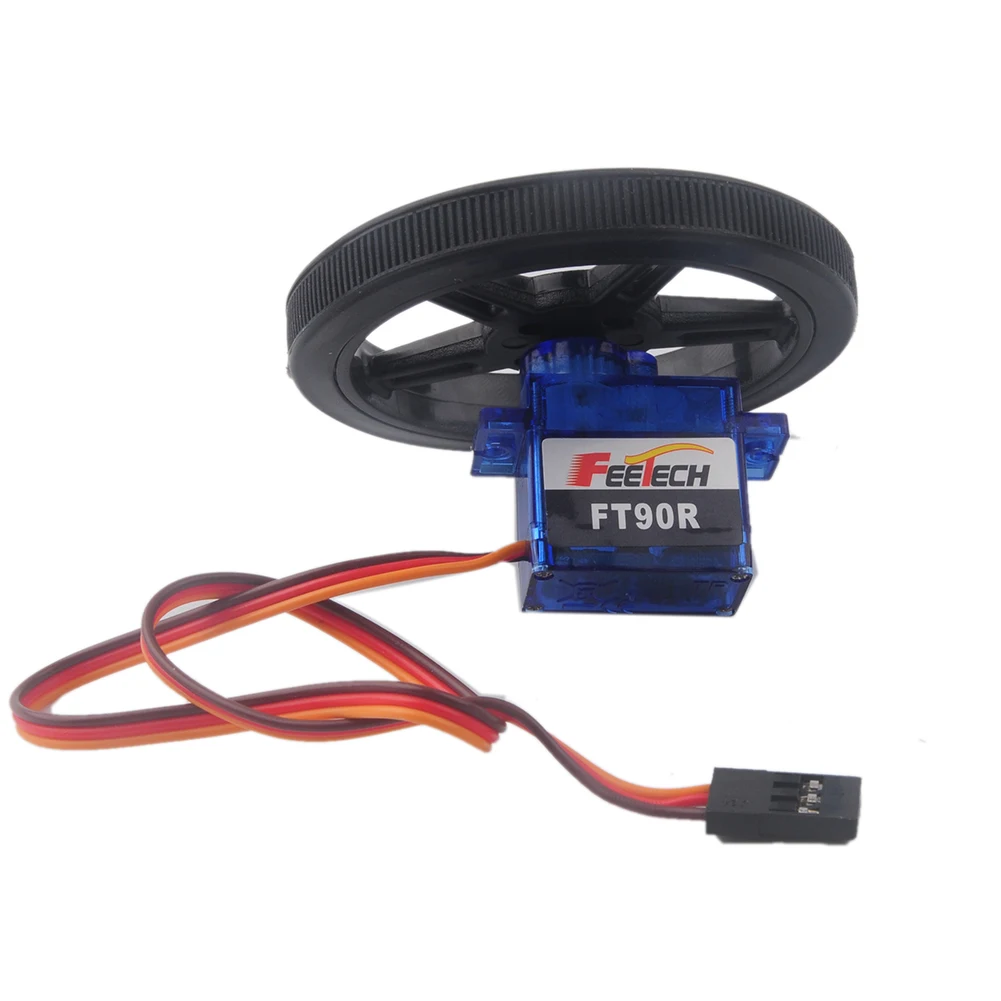50 Sets Feetech FT90R-C002 3V Micro Digital Servo Wheel 360 Degrees for MicroBit DIY RC Car Robot STEAM Education Micro Servos