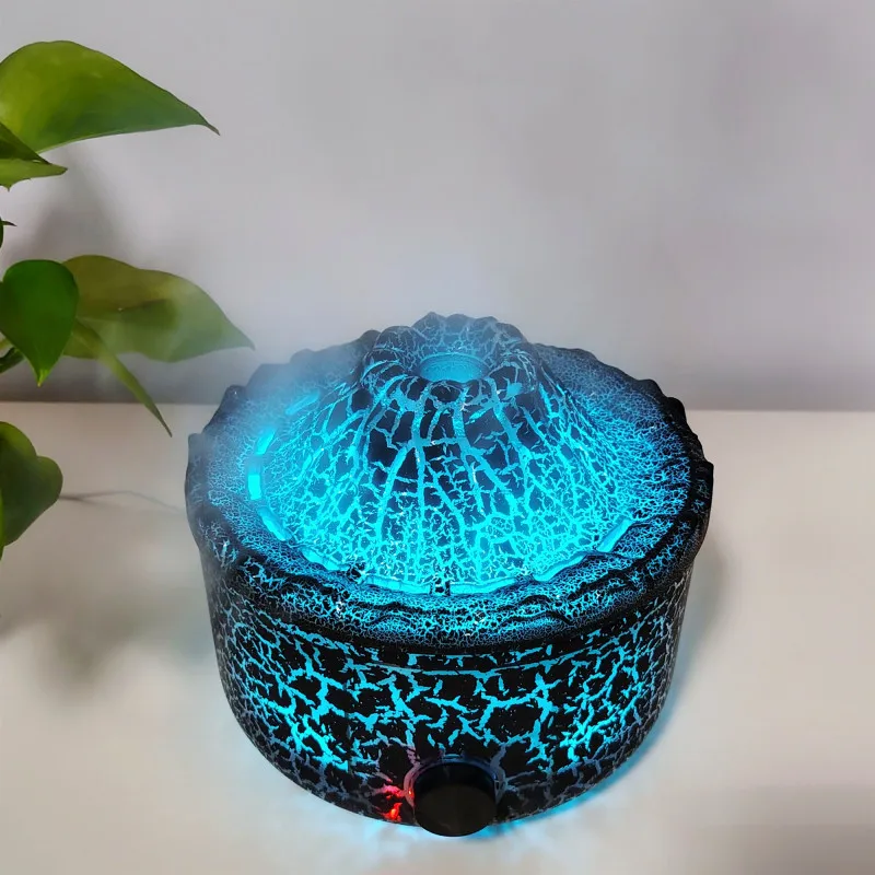 Aromatherapy Essential Oil Diffuser 560ml Ultrasonic Cool Mist Diffuser Humidifier with Flame & Volcano Controller for Home