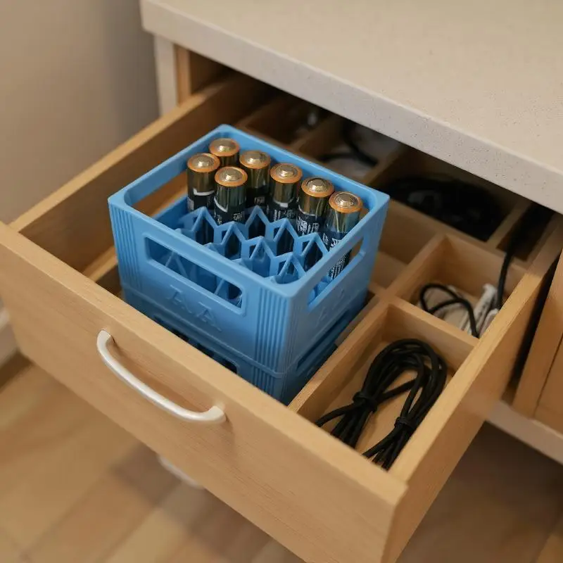 1Pcs Large Capacity 30/20 Compartments Durable Plastic Organizer 3D Printed AAA/AA Battery Storage Box For Home Decoration