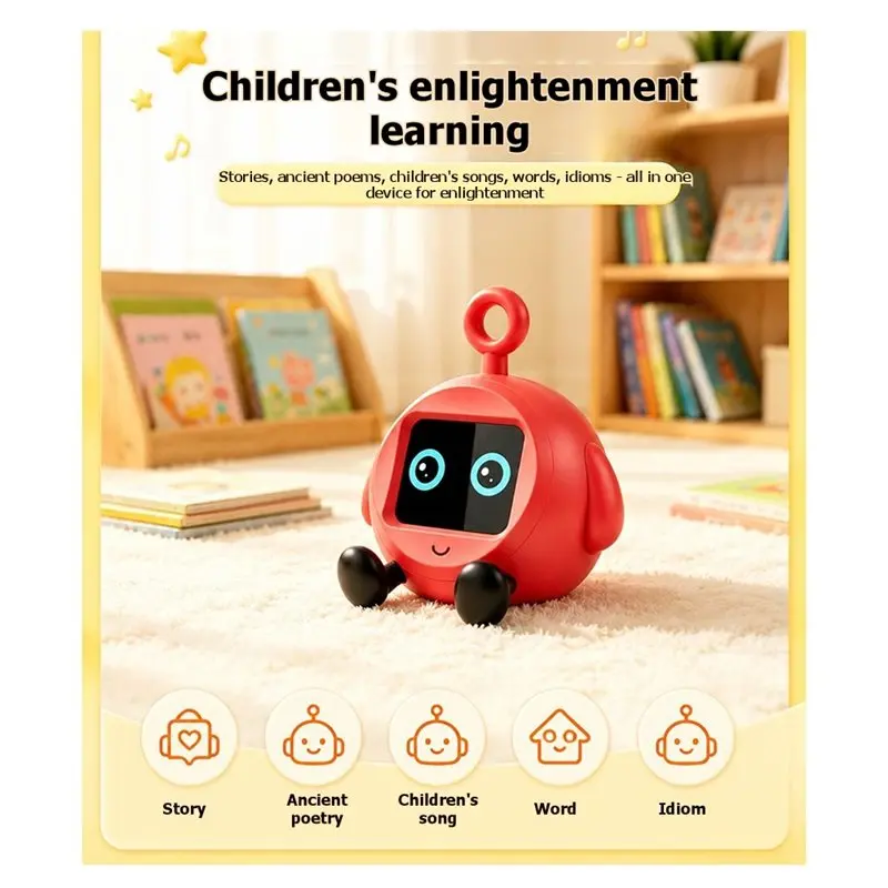 ABZV-Interactive AI Companion Smart Alarm Clock:Cute Alarm Clock Offer Learning Support For Children Companionship
