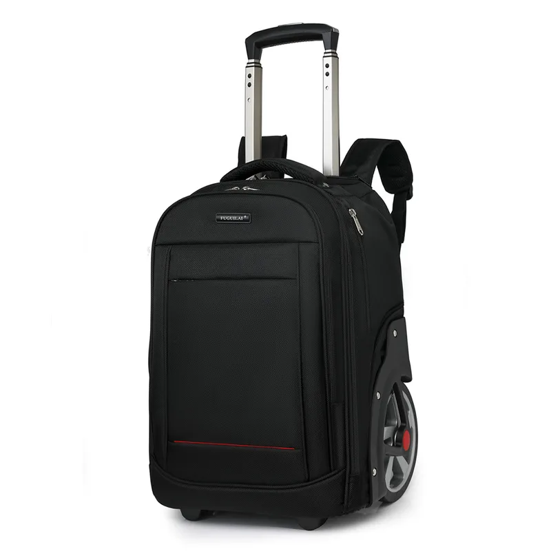 

Large Capacity Men Travel Trolley Backpack With Big Wheels Wheeled Backpack Travel Bag Carry on Business Laptop Luggage Bags