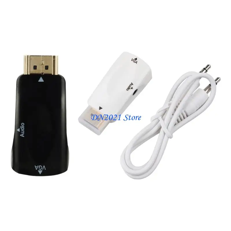 F3KE HDTV ke VGA Adaptor Konverter Komputer Set Top Box Konektor Dongle untuk Laptop