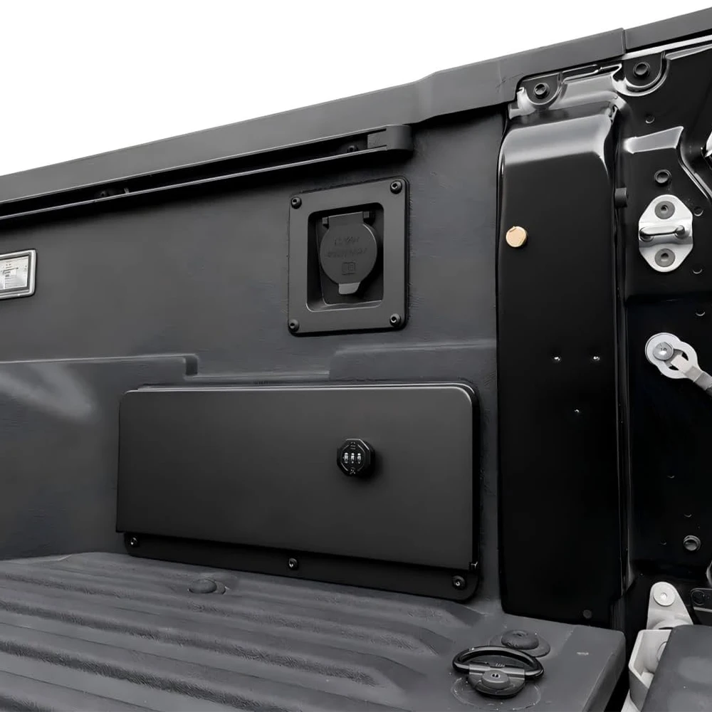 Heenvn Password Lock Cover Black For Toyota Tacoma 4th‑Gen 2024‑2026 Pickup Truck Bed Tailgate Anti‑Theft Storage Lid