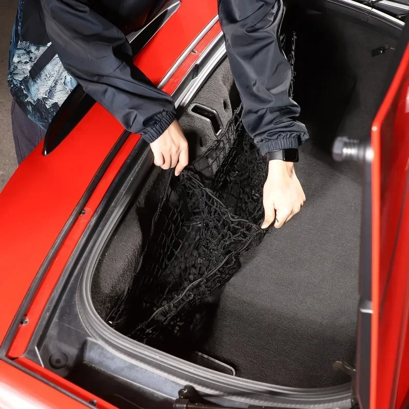 

For Chevrolet Corvette C6 2005-2013 polyester Black Car Trunk Storage Net Cargo Organizer Car Accessories Interior