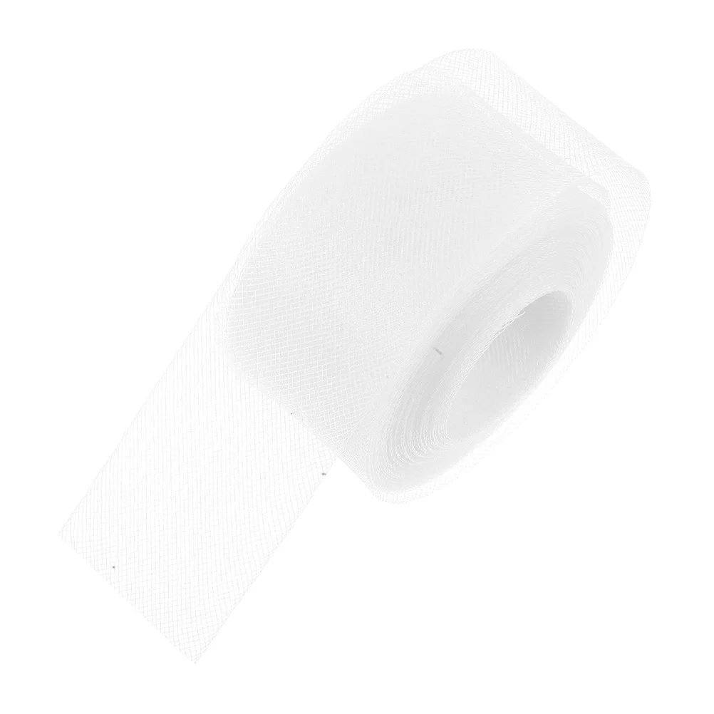

Fish Bone Elastic Mesh Wide Polyester Boning for Sewing Stiff Horsehair Braid Trim Wedding Dance Gown Dressmaking Elastic Band