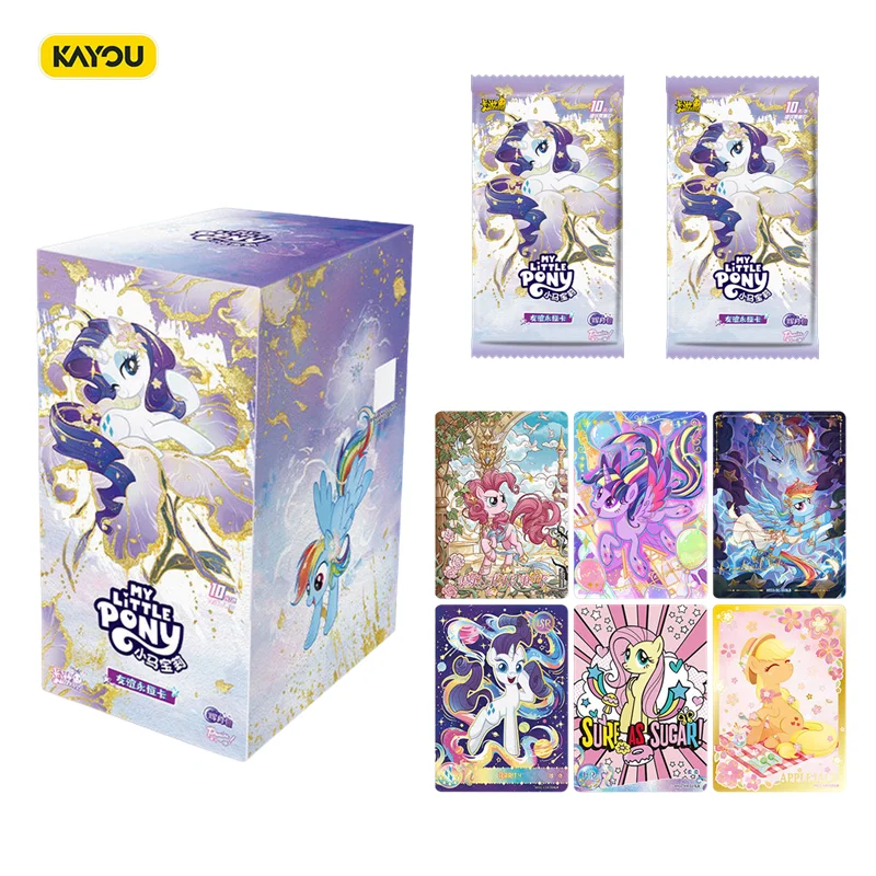 100% Authentique KAYOU My Little Pony Moon Glory Wave 11 Boîte de cartes à collectionner Amitié Éternelle Cartes de jeu à collectionner Jouet Anime Cadeau