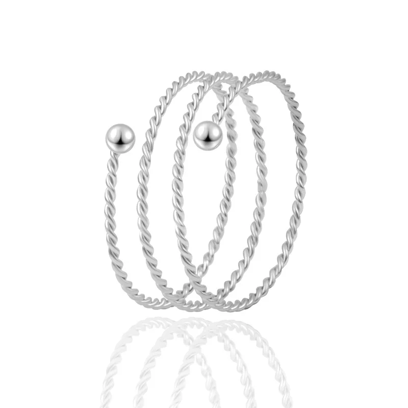 Meetvii Simple Titanium Steel Spiral Twist Rings Thin Hoop Gold Silver Rose Gold Color Circle Finger Rings for Women Jewelry