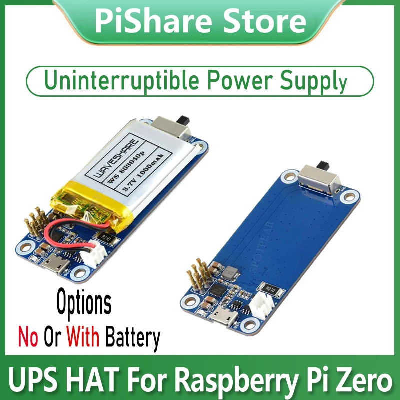 

UPS HAT (C) Uninterruptible Power Supply Stable 5V Power Output For Raspberry Pi Zero