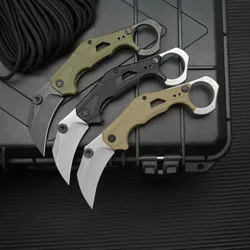 2064 Outdoor karambit Camping Folding Knife 8CR13 Blade G10 Handle Pocket Survival Tactical Hunting Utility Knives EDC Tools