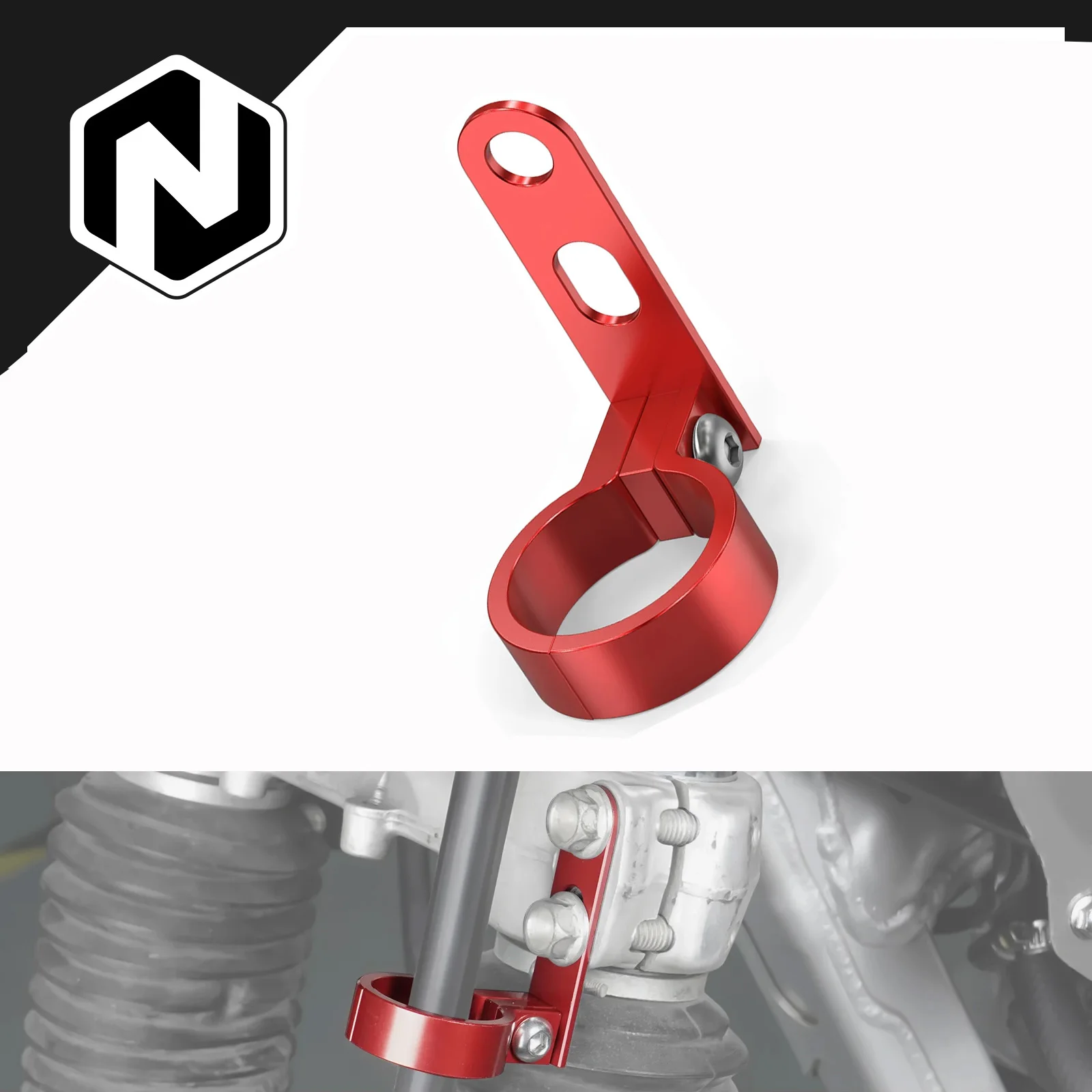 

NICECNC Motorcycle Front Brake Hose Line Hose Holder Clamp Cable Guide For Honda XR650L XR 650 L 1993-2025 2024 Billet Aluminum