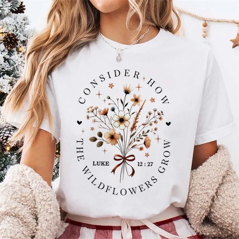 Pumpkin Spice Latte with Bow Graphic T-Shirt Women's Fall Beverage Top Short Sleeve Casual Round Neck Cute Pattern Printed Tee