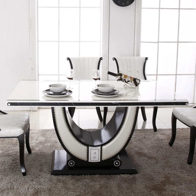 

Korean-style Dining Table and Chair Combination European-style Dining Table Simple Modern Small Family Rectangular Dining Table