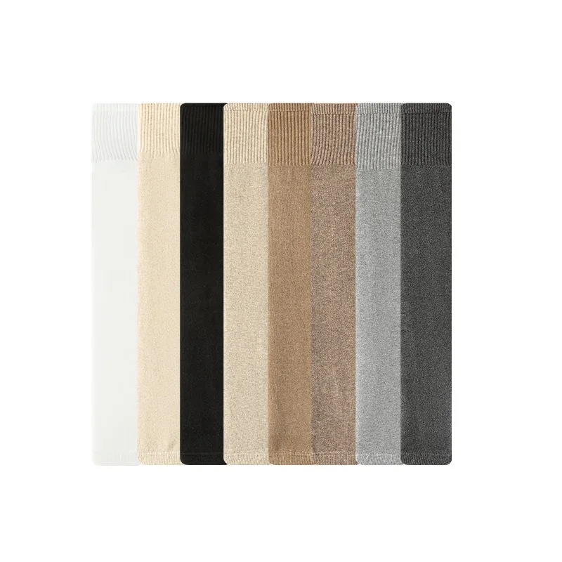 Ultra Warm Men's Cashmere Leg Warmers Thermal Knee High Socks for Extreme Cold, Windproof Arctic Winter Thickened Leg Warmers