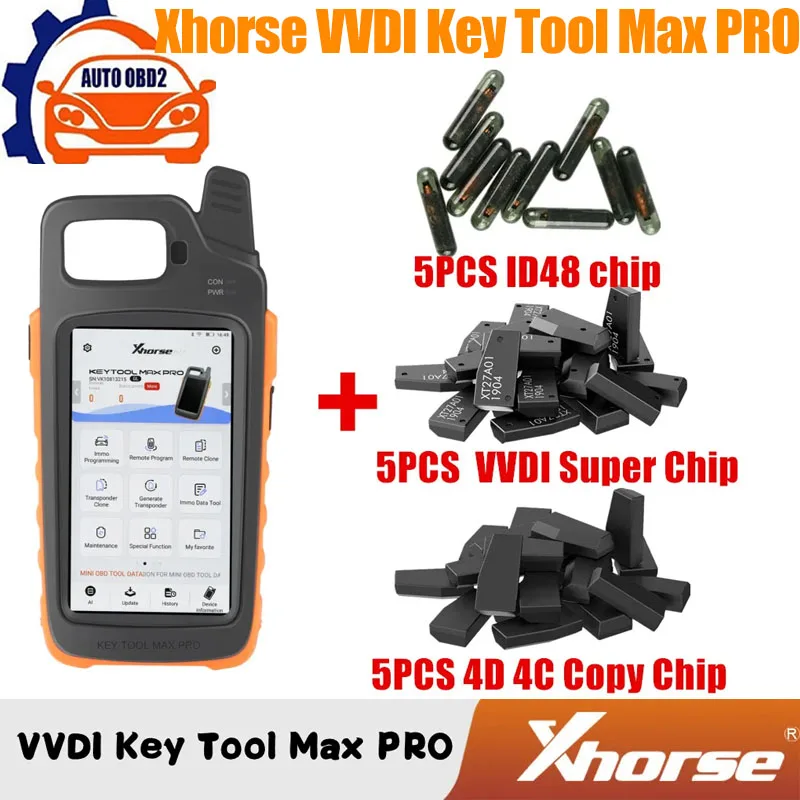 NEW Xhorse VVDI Key Tool Max Pro Programmer With MINI OBD Tool Function With Adds CAN FD Super Chip XT27/ID48 Chip for Choice