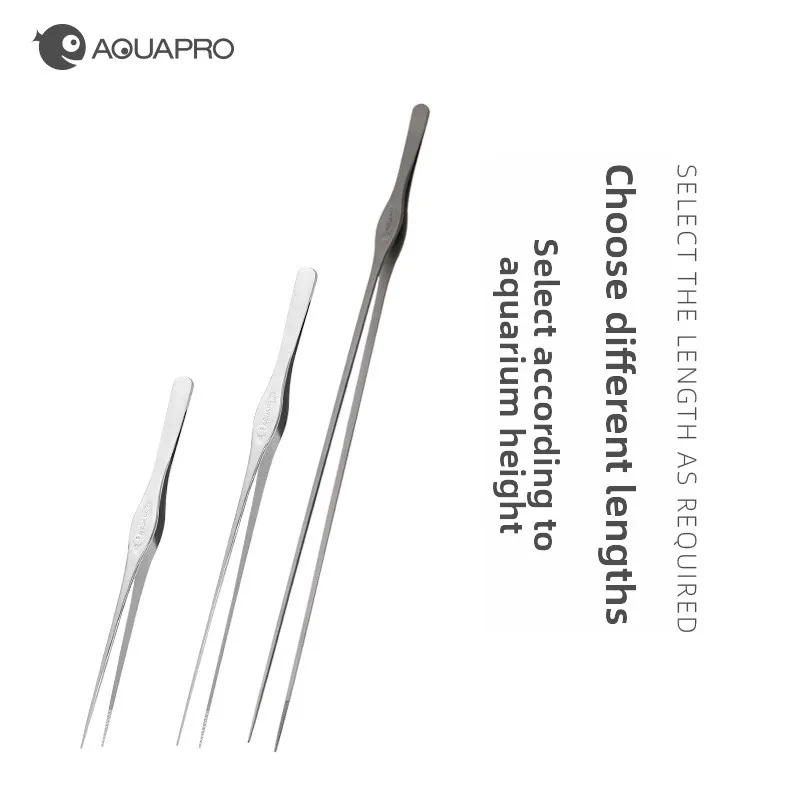 AQUAPRO Stainless Steel Aquarium Plant Tweezers Straight And Bent for Aquatic Plant Landscaping And Care Pet Fish Tank Tools