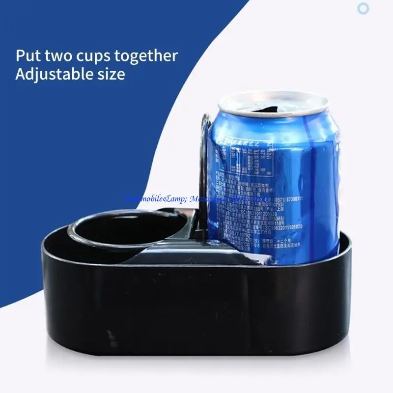 H7BD Universal Car Cup Holder Drinks Holders Double Hole Automotive Mount Holder
